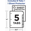 image:imageAvery Clear Easy View Durable Plastic Dividers for 3 Ring Binders 5Tab Set Bright Multicolor 1 Set 167405 Tab Pack of 2