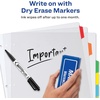 image:imageAvery Clear Easy View Durable Plastic Dividers for 3 Ring Binders 8Tab Set Bright Multicolor 1 Set 16741BinderDivider Set