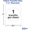 image:imageAvery Dark Transfer Paper for TShirts 75 Diameter Pre DieCut IronOn Circle Transfers PrinttotheEdge 5 Sheets of Heat Transfer Paper 5 Total 0223375