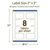 image:imageAvery Dissolvable Rectangle Labels Sure Feed Technology 2 x 3 Matte White PrinttoTheEdge LaserInkjet Printable 200 Labels Total80 labels