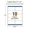 image:imageAvery Dissolvable Rectangle Labels Sure Feed Technology 2 x 4 Matte White LaserInkjet Printable 250 Labels Total FreezerSafe MicrowaveSafe RefrigeratorSafe50 labels