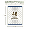 image:imageAvery Dissolvable Round Labels Sure Feed Technology 1 Diameter Matte White PrinttoTheEdge LaserInkjet Printable 1200 Labels Total1 200 labels