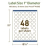 image:imageAvery Dissolvable Round Labels Sure Feed Technology 1 Diameter Matte White PrinttoTheEdge LaserInkjet Printable 1200 Labels Total480 labels