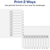 image:imageAvery Dividers for 3 Ring Binders 10 Tabs per Set Customizable Table of Contents Classic White Tabs Great for Organizing Reports Projects and More 6 Sets of 11823