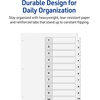 image:imageAvery Dividers for 3 Ring Binders 10 Tabs per Set Customizable Table of Contents Classic White Tabs Great for Organizing Reports Projects and More 6 Sets of 11823