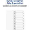 image:imageAvery Dividers for 3 Ring Binders 12 Tabs per Set Customizable Table of Contents Classic White Tabs Great for Organizing Reports Projects and More 3 Sets of 110780