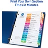 image:imageAvery Dividers for 3 Ring Binders 15 Tabs per Set Customizable Table of Contents Multicolor Tabs Great for Organizing Reports Projects and More 3 Sets of 1107415 tabs
