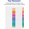 image:imageAvery Dividers for 3 Ring Binders 15 Tabs per Set Customizable Table of Contents Multicolor Tabs Great for Organizing Reports Projects and More 3 Sets of 1107415 tabs Pack of 8