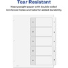 image:imageAvery Dividers for 3 Ring Binders 5 Tabs per Set Customizable Table of Contents Classic White Tabs Great for Organizing Reports Projects and More 6 Sets of 118215 Tab Pack of 12