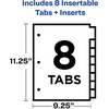 image:imageAvery Dividers for 3 Ring Binders 8 Tab Plastic Binder Dividers Pockets Insertable Big Tabs Vibrant Geometric Patterns Extend Beyond Sheet Protectors 1 Set 07709