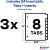 image:imageAvery Dividers for 3 Ring Binders 8Tab Plastic Binder Dividers Insertable Big Tabs Multicolor 3 Sets of 119018 Tab Pack of 8