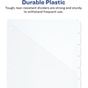 image:imageAvery Durable Plastic 8 Tab Write amp Erase Dividers for 3 Ring Binders Slash Pocket Translucent White Works with Sheet Protectors 1 Set 16826