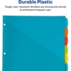 image:imageAvery Durable Plastic 8 Tab Write amp Erase Dividers with Pockets for 3 Ring Binders Multi Brights Works with Sheet Protectors 16103
