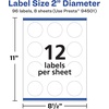 image:imageAvery Durable Removable Round Labels Sure Feed Technology 2 Diameter Matte White Film WaterResistant PrinttoTheEdge LaserPigmentBased Inkjet Printable 96 Total96 labels