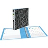 image:imageAvery Durable View 3 Ring Binder 1 Inch Round Rings Black and White Marble Waves 1 Fashion Binder 26743Marble Waves