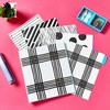 image:imageAvery Durable View 3 Ring Binder 1 Inch Round Rings Black and White Plaid 1 Fashion Binder 26742