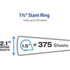 image:imageAvery Durable View 3 Ring Binders 15 Inch Slant Rings 375Sheet Capacity Assorted Dark Colors 4Pack 05622  for School Office Teachers Classrooms amp Home Organization