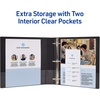 image:imageAvery Durable View 3 Ring Binders 15 Inch Slant Rings 375Sheet Capacity DuraHinge 21 Inch Wide Spine Customizable Clear Covers and Spine 1 Blue Binder 1702415