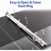 image:imageAvery Durable View 3 Ring Binders 2 Inch Slant Rings 530Sheet Capacity DuraHinge 28 Inch Wide Spine Customizable Clear Cover and Spine Black Binders 12Pack of 1703115