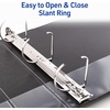 image:imageAvery Durable View 3 Ring Binders 2 Inch Slant Rings 530Sheet Capacity DuraHinge 28 Inch Wide Spine Customizable Clear Covers and Spine Dark Blue Binders 4Pack of 17034