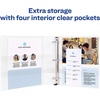 image:imageAvery Durable View 3 Ring Binders 3 EZD Rings 6 White Binders 097016
