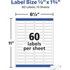image:imageAvery Durable Waterproof OilResistant Film Labels with Sure Feed Technology 05 x 175 LaserPigmentInkjet 600 Labels 64500
