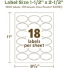 image:imageAvery EcoFriendly Matte White Recycled Oval Labels 15 x 25 Matte White Labels Permanent Adhesive LaserInkjet Printable 450 Total1 800 labels