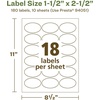 image:imageAvery EcoFriendly Matte White Recycled Oval Labels 15 x 25 Matte White Labels Permanent Adhesive LaserInkjet Printable 450 Total180 labels