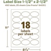 image:imageAvery EcoFriendly Matte White Recycled Oval Labels 15 x 25 Matte White Labels Permanent Adhesive LaserInkjet Printable 450 Total450 labels