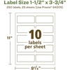 image:imageAvery EcoFriendly Matte White Recycled Rectangle Labels 15 x 375 PrinttoTheEdge Matte White Labels Permanent Adhesive LaserInkjet Printable 250 Total250 labels