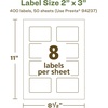 image:imageAvery EcoFriendly Matte White Recycled Rectangle Labels 2 x 3 PrinttoTheEdge Matte White Labels Permanent Adhesive LaserInkjet Printable 80 Total400 labels