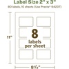 image:imageAvery EcoFriendly Matte White Recycled Rectangle Labels 2 x 3 PrinttoTheEdge Matte White Labels Permanent Adhesive LaserInkjet Printable 80 Total80 labels