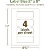 image:imageAvery EcoFriendly Matte White Recycled Rectangle Labels 2 x 5 PrinttoTheEdge Matte White Labels Permanent Adhesive LaserInkjet Printable 400 Total40 labels