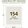 image:imageAvery EcoFriendly Matte White Recycled Round Labels 05 Diameter PrinttoTheEdge Matte White Labels Permanent Adhesive LaserInkjet Printable 1540 Total1 540 labels