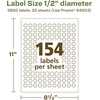 image:imageAvery EcoFriendly Matte White Recycled Round Labels 05 Diameter PrinttoTheEdge Matte White Labels Permanent Adhesive LaserInkjet Printable 1540 Total3 850 labels