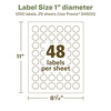 image:imageAvery EcoFriendly Matte White Recycled Round Labels 1 Diameter PrinttoTheEdge Matte White Labels Permanent Adhesive LaserInkjet Printable 480 Total1 200 Labels