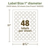 image:imageAvery EcoFriendly Matte White Recycled Round Labels 1 Diameter PrinttoTheEdge Matte White Labels Permanent Adhesive LaserInkjet Printable 480 Total2 400 Labels
