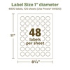 image:imageAvery EcoFriendly Matte White Recycled Round Labels 1 Diameter PrinttoTheEdge Matte White Labels Permanent Adhesive LaserInkjet Printable 480 Total4 800 Labels