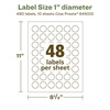image:imageAvery EcoFriendly Matte White Recycled Round Labels 1 Diameter PrinttoTheEdge Matte White Labels Permanent Adhesive LaserInkjet Printable 480 Total480 Labels