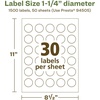 image:imageAvery EcoFriendly Matte White Recycled Round Labels 125 Diameter PrinttoTheEdge Matte White Labels Permanent Adhesive LaserInkjet Printable 300 Total1 500 labels