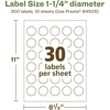image:imageAvery EcoFriendly Matte White Recycled Round Labels 125 Diameter PrinttoTheEdge Matte White Labels Permanent Adhesive LaserInkjet Printable 300 Total300 labels