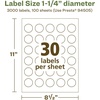 image:imageAvery EcoFriendly Matte White Recycled Round Labels 125 Diameter PrinttoTheEdge Matte White Labels Permanent Adhesive LaserInkjet Printable 300 Total3 000 labels
