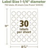 image:imageAvery EcoFriendly Matte White Recycled Round Labels 125 Diameter PrinttoTheEdge Matte White Labels Permanent Adhesive LaserInkjet Printable 300 Total750 labels