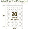 image:imageAvery EcoFriendly Matte White Recycled Round Labels 15 Diameter PrinttoTheEdge Matte White Labels Permanent Adhesive LaserInkjet Printable 200 Total1 000 labels
