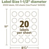 image:imageAvery EcoFriendly Matte White Recycled Round Labels 15 Diameter PrinttoTheEdge Matte White Labels Permanent Adhesive LaserInkjet Printable 200 Total2 000 labels