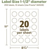 image:imageAvery EcoFriendly Matte White Recycled Round Labels 15 Diameter PrinttoTheEdge Matte White Labels Permanent Adhesive LaserInkjet Printable 200 Total200 labels