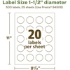 image:imageAvery EcoFriendly Matte White Recycled Round Labels 15 Diameter PrinttoTheEdge Matte White Labels Permanent Adhesive LaserInkjet Printable 200 Total500 labels