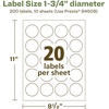 image:imageAvery EcoFriendly Matte White Recycled Round Labels 175 Diameter PrinttoTheEdge Matte White Labels Permanent Adhesive LaserInkjet Printable 200 Total200 labels