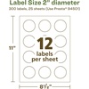 image:imageAvery EcoFriendly Matte White Recycled Round Labels 2 Diameter PrinttoTheEdge Matte White Labels Permanent Adhesive LaserInkjet Printable 120 Total300 labels