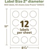 image:imageAvery EcoFriendly Matte White Recycled Round Labels 2 Diameter PrinttoTheEdge Matte White Labels Permanent Adhesive LaserInkjet Printable 120 Total600 labels